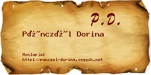 Pánczél Dorina névjegykártya